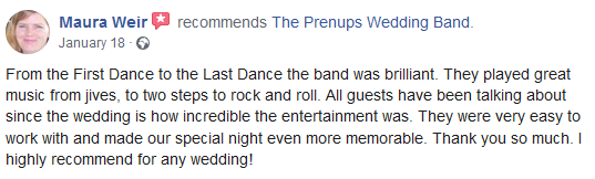 The Prenups wedding band reviews