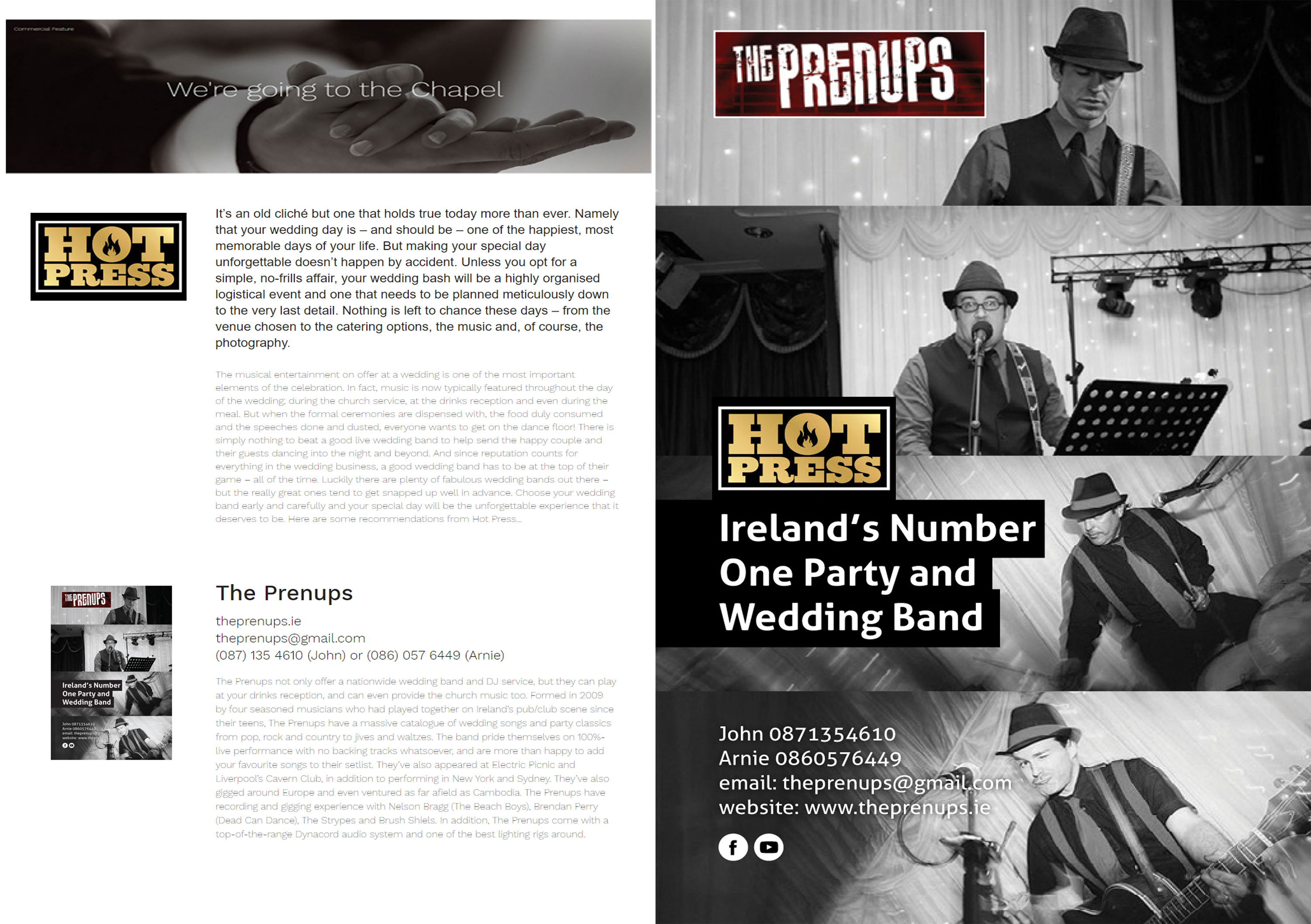 The Prenups Wedding Band Cavan wedding band monaghan wedding band sligo wedding band fermanagh