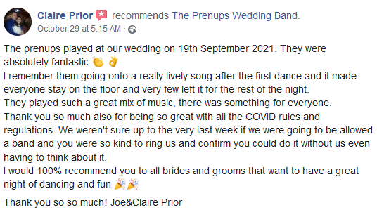 The Prenups Wedding Band 2021
